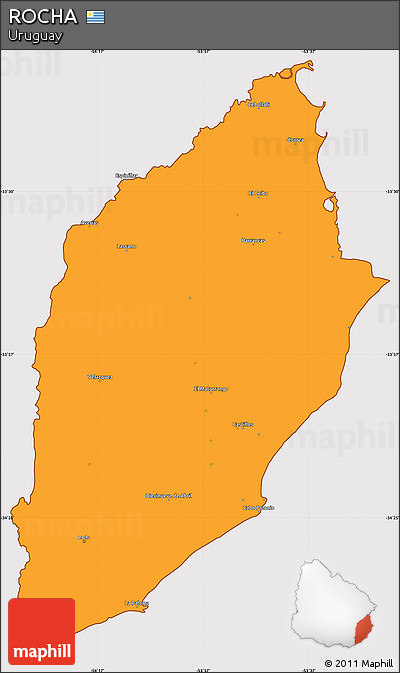 Political Simple Map of ROCHA, cropped outside