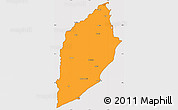 Political Simple Map of ROCHA, cropped outside