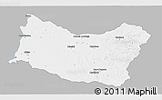Gray 3D Map of SALTO, single color outside
