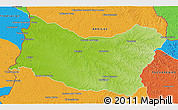 Physical 3D Map of SALTO, political outside