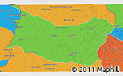 Political 3D Map of SALTO