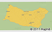 Savanna Style 3D Map of SALTO, single color outside