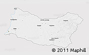 Silver Style 3D Map of SALTO, single color outside