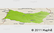 Physical Panoramic Map of SALTO, shaded relief outside
