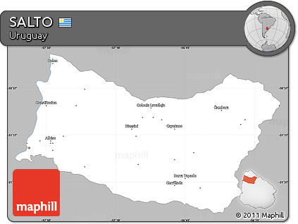 Gray Simple Map of SALTO, single color outside