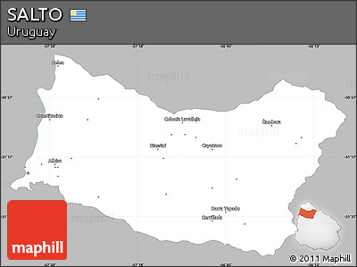 Gray Simple Map of SALTO, single color outside