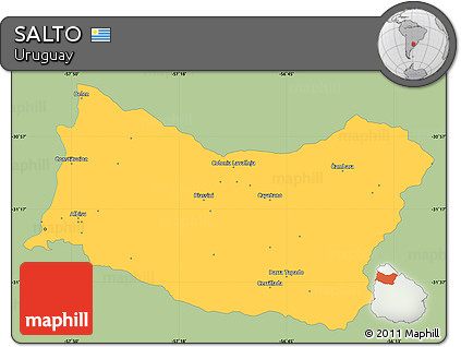 Savanna Style Simple Map of SALTO, single color outside