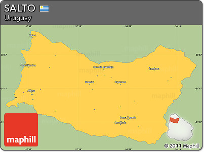 Savanna Style Simple Map of SALTO, single color outside