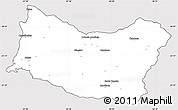 Silver Style Simple Map of SALTO, cropped outside