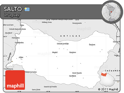 Silver Style Simple Map of SALTO
