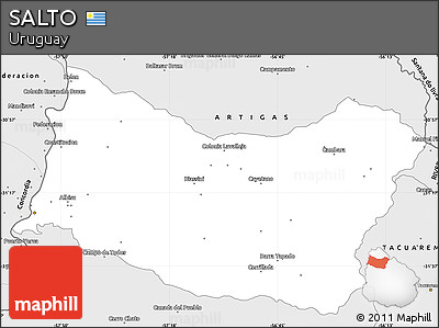 Silver Style Simple Map of SALTO