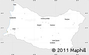 Silver Style Simple Map of SALTO, single color outside
