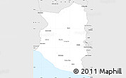 Silver Style Simple Map of SAN JOSE