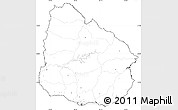 Blank Simple Map of Uruguay, cropped outside, no labels