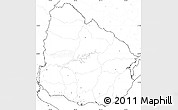 Blank Simple Map of Uruguay, no labels