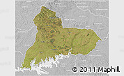 Satellite 3D Map of TACUAREMBO, lighten, desaturated