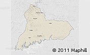 Shaded Relief 3D Map of TACUAREMBO, lighten, desaturated