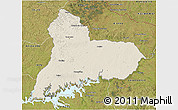 Shaded Relief 3D Map of TACUAREMBO, satellite outside