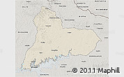 Shaded Relief 3D Map of TACUAREMBO, semi-desaturated