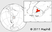 Blank Location Map of TACUAREMBO, within the entire country