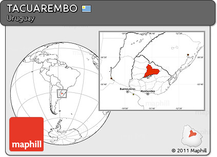 Blank Location Map of TACUAREMBO