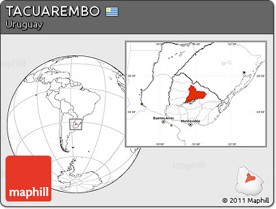 Blank Location Map of TACUAREMBO