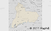 Shaded Relief Map of TACUAREMBO, desaturated