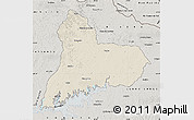 Shaded Relief Map of TACUAREMBO, semi-desaturated