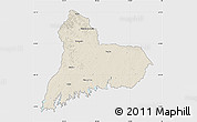 Shaded Relief Map of TACUAREMBO, single color outside