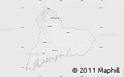 Silver Style Map of TACUAREMBO, single color outside