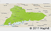 Physical Panoramic Map of TACUAREMBO, shaded relief outside