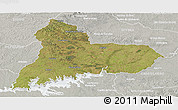 Satellite Panoramic Map of TACUAREMBO, lighten, semi-desaturated