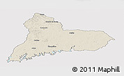 Shaded Relief Panoramic Map of TACUAREMBO, cropped outside