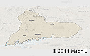 Shaded Relief Panoramic Map of TACUAREMBO, lighten