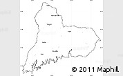 Blank Simple Map of TACUAREMBO, cropped outside