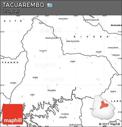 Blank Simple Map of TACUAREMBO
