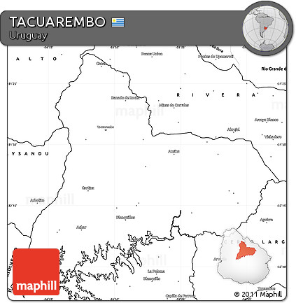 Blank Simple Map of TACUAREMBO