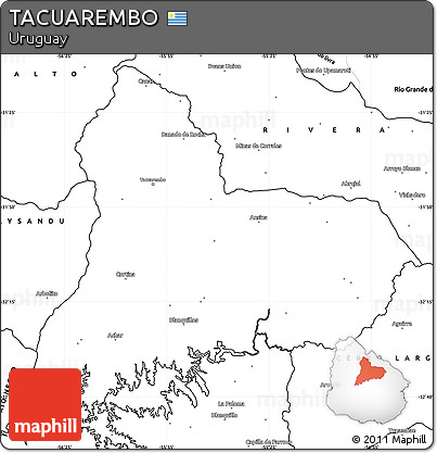 Blank Simple Map of TACUAREMBO