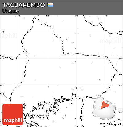 Blank Simple Map of TACUAREMBO, no labels