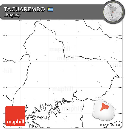 Blank Simple Map of TACUAREMBO, no labels