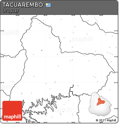 Blank Simple Map of TACUAREMBO, no labels