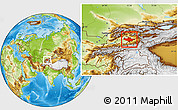 Physical Location Map of Andizhan