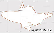 Classic Style Simple Map of Andizhan, cropped outside