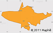 Political Simple Map of Andizhan, cropped outside