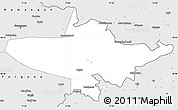 Silver Style Simple Map of Andizhan