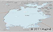 Gray Panoramic Map of Aral Sea