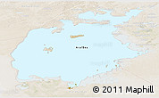 Satellite Panoramic Map of Aral Sea, lighten