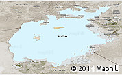 Satellite Panoramic Map of Aral Sea, semi-desaturated