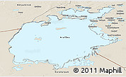 Shaded Relief Panoramic Map of Aral Sea