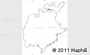 Blank Simple Map of Aral Sea, cropped outside